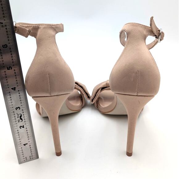 Steve Madden Trusty Ankle Strap Heel Sandal Women's Blush Satin Size US5.5M EU36 - Picture 4 of 13